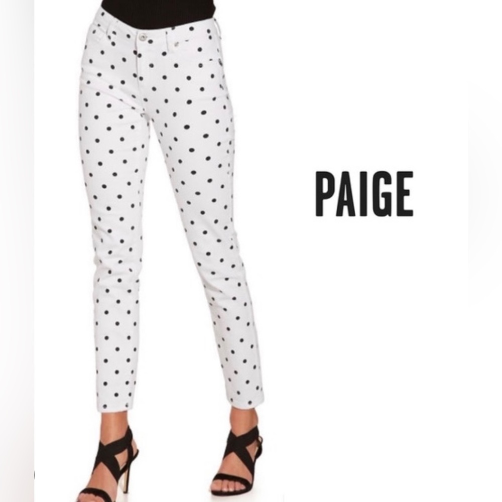 Paige Polka dot skinny jeans